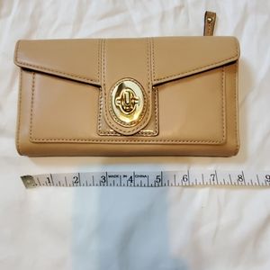 NWT. Peyton leather checkbook wallet